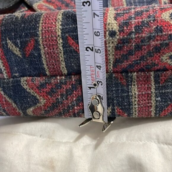 Volcom Destination Tote Blue & Red Geometric Design Crossbody Bag - Picture 14 of 16